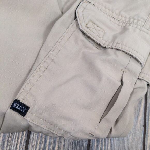 5.11 Men Tactical Traverse Pants Tan Khaki Performance Cargo Tech Stretch 38x34 - Picture 3 of 13